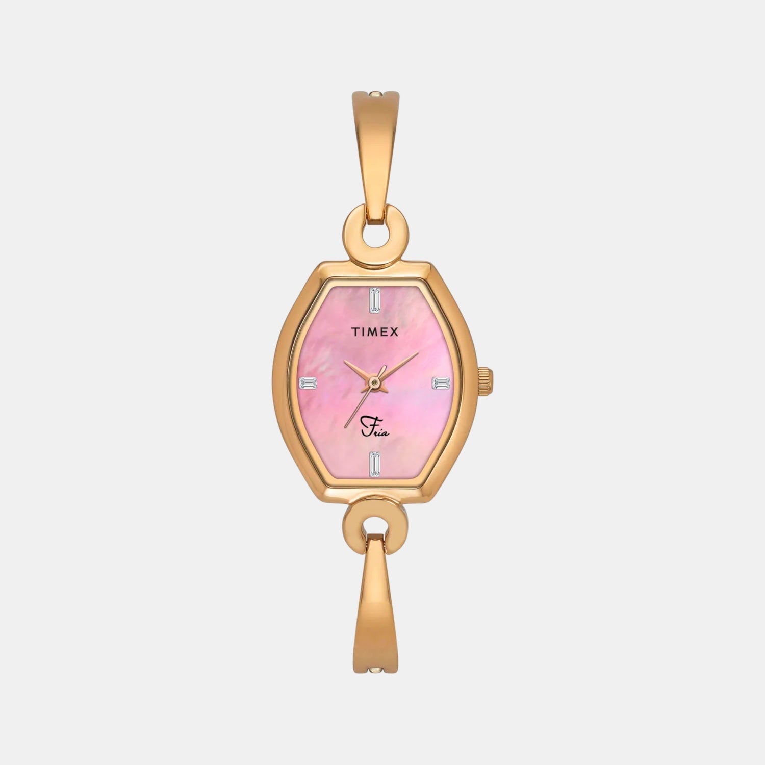 Fria Women Quartz Mother Of Pearl Dial Analog Brass Watch TWEL19702