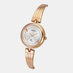 Fria Women Quartz Silver Dial Analog Brass Watch TWEL19802