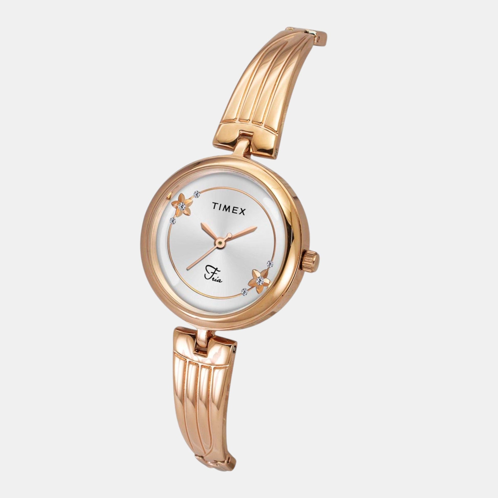 Fria Women Quartz Silver Dial Analog Brass Watch TWEL19802