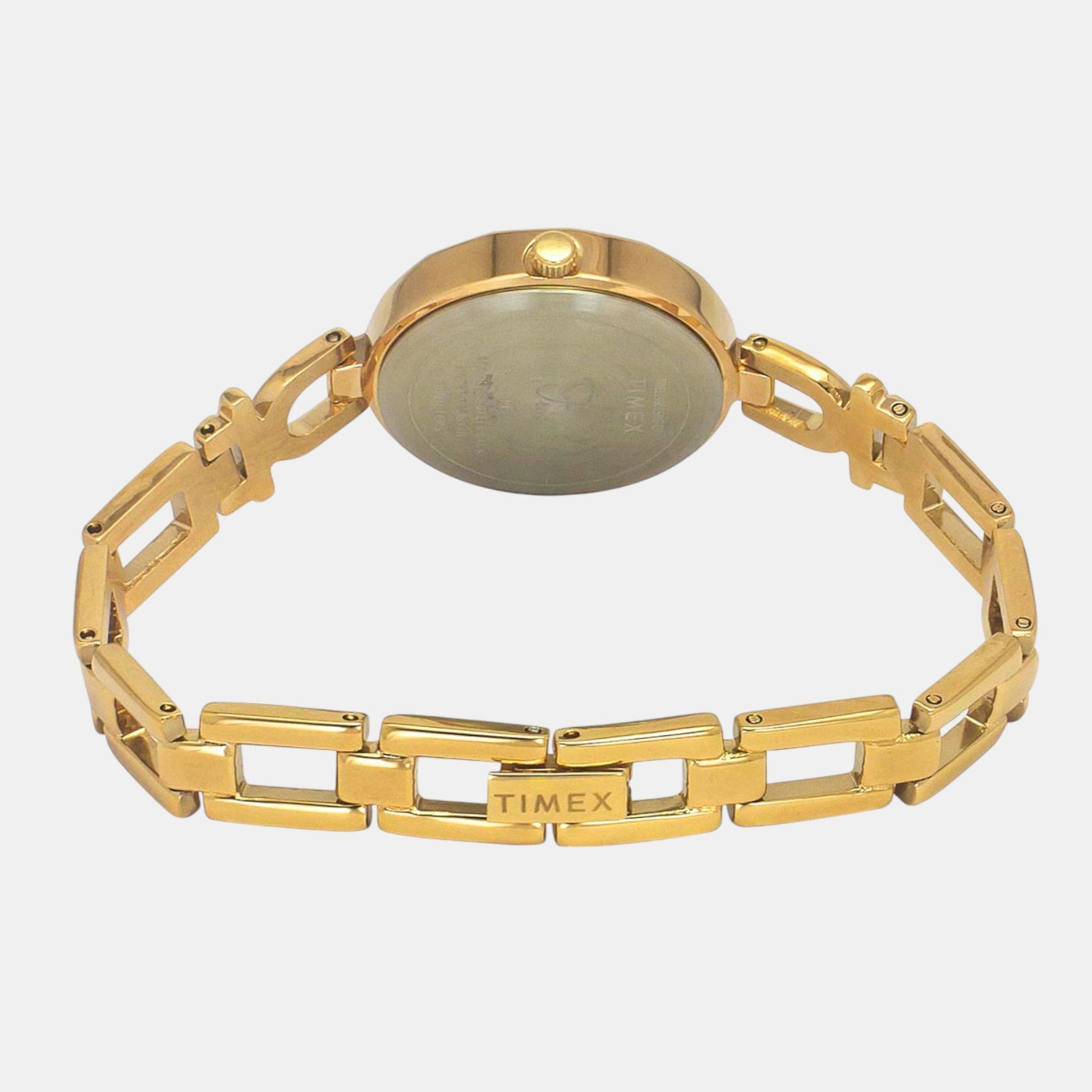 Fria Women Quartz Green Dial Analog Brass Watch TWEL19900