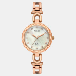 Fria Women Quartz Mother Of Pearl Dial Analog Brass Watch TWEL19902