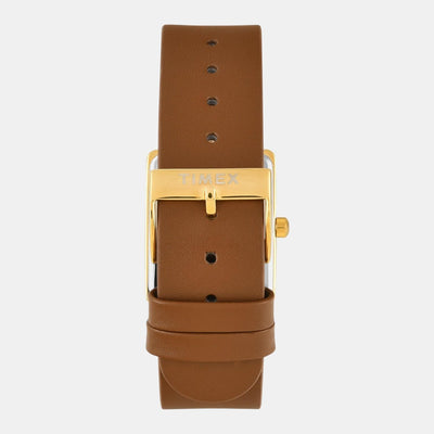 Fashion Women Quartz White Dial Analog Leather Watch TWEL20700