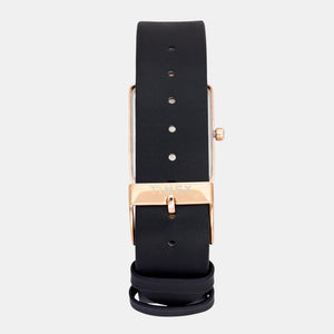 Fashion Women Quartz Black Dial Analog Leather Watch TWEL20701