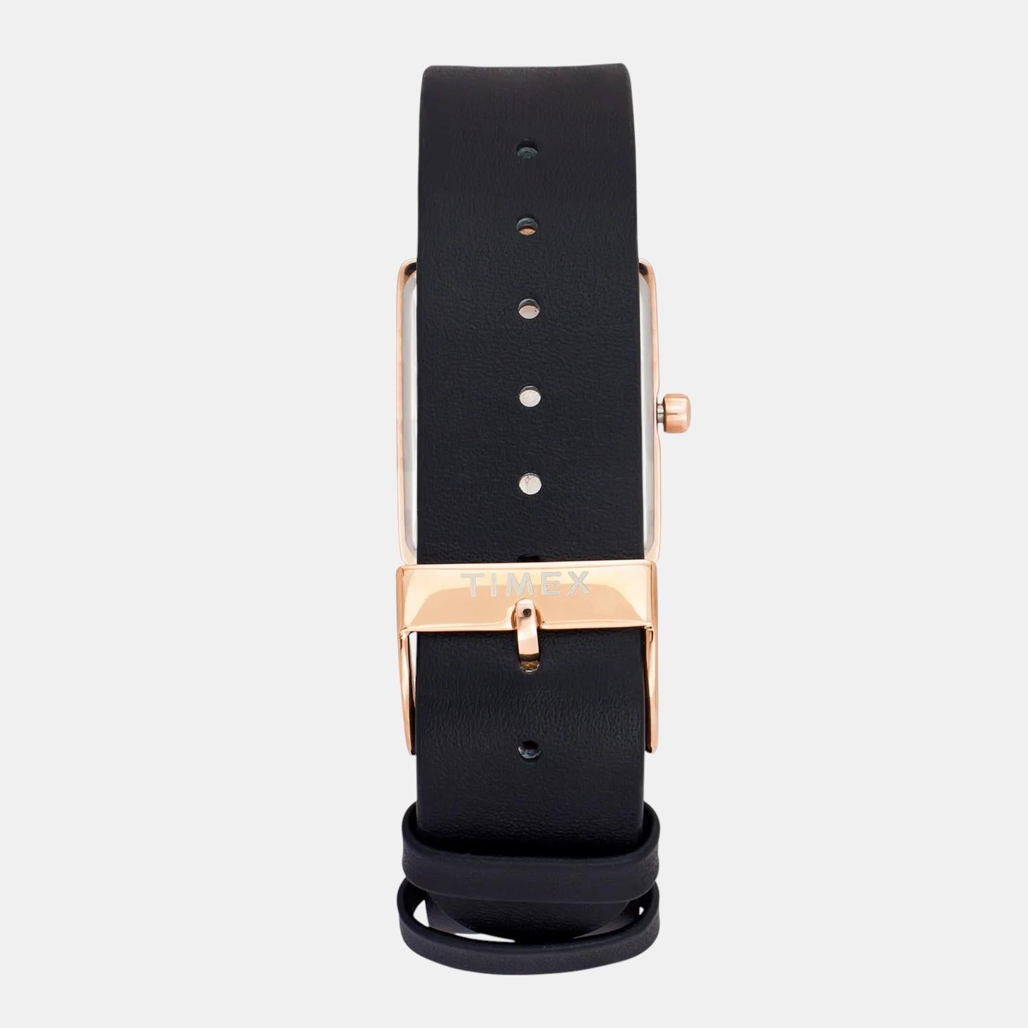 Fashion Women Quartz Black Dial Analog Leather Watch TWEL20701