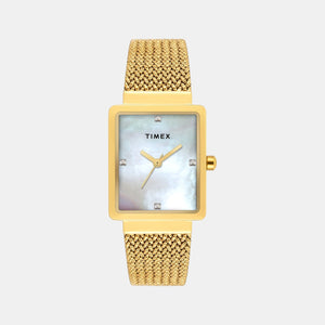 Fashion Women Quartz Mother Of Pearl Dial Analog Stainless Steel Watch TWEL20703