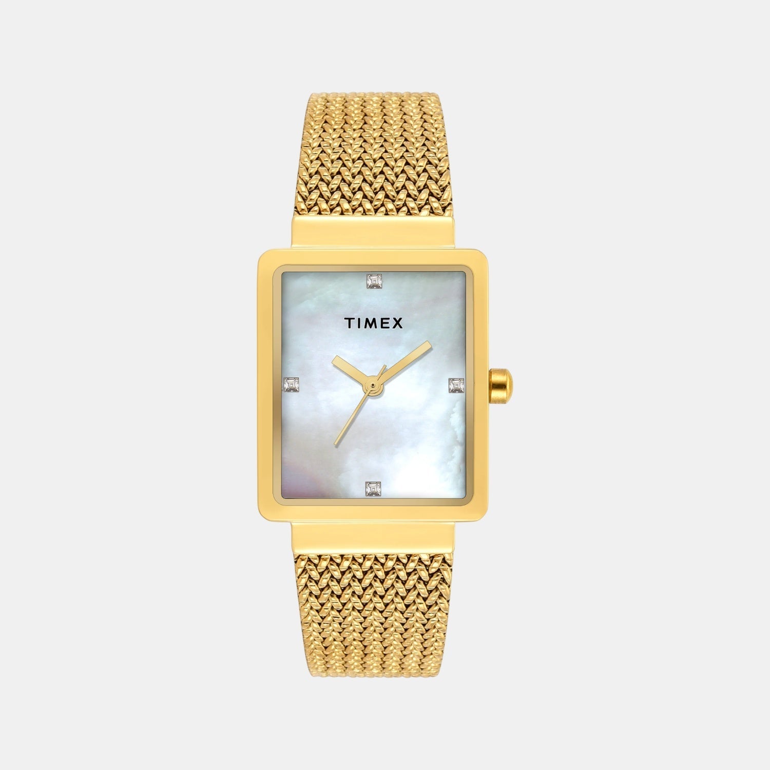 Fashion Women Quartz Mother Of Pearl Dial Analog Stainless Steel Watch TWEL20703