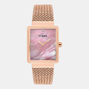 Fashion Women Quartz Mother Of Pearl Dial Analog Stainless Steel Watch TWEL20704