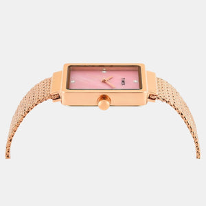Fashion Women Quartz Mother Of Pearl Dial Analog Stainless Steel Watch TWEL20704