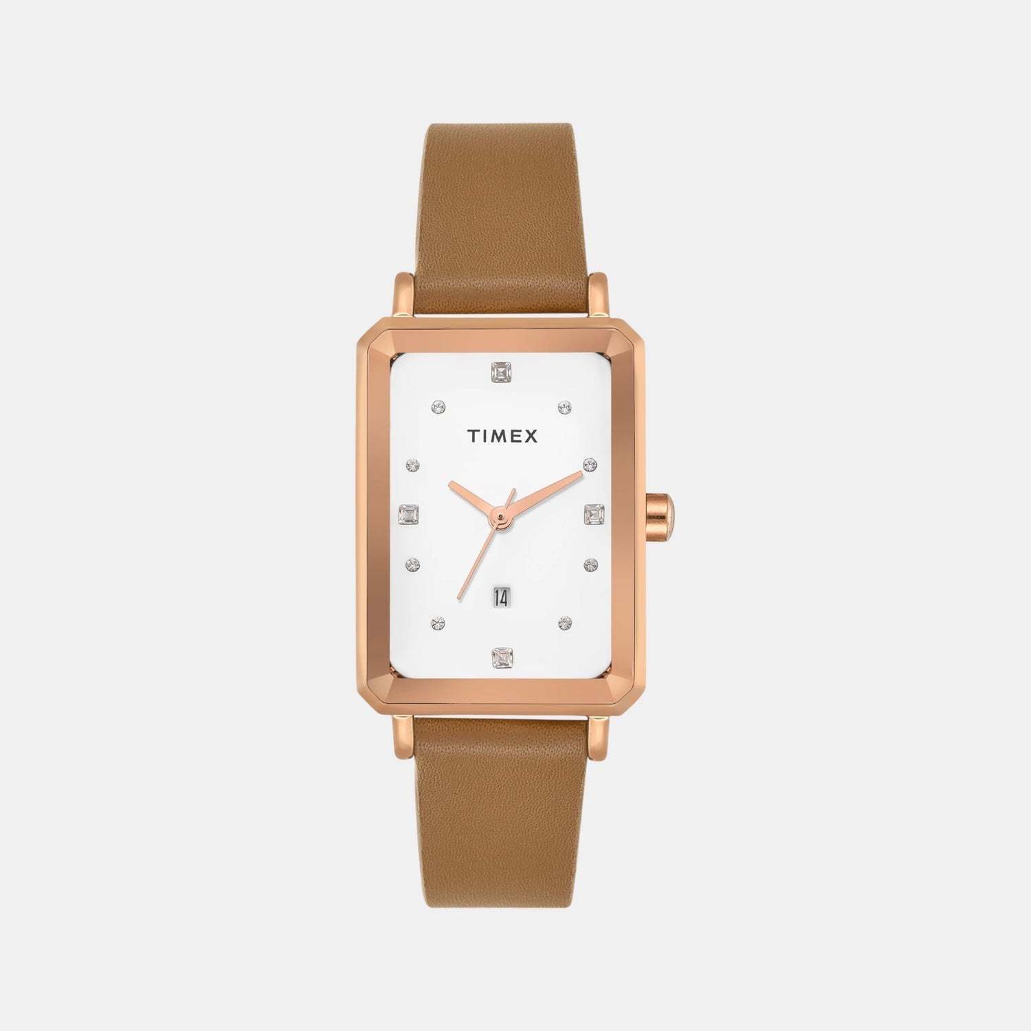 Fashion Women Quartz White Dial Analog Leather Watch TWEL20800
