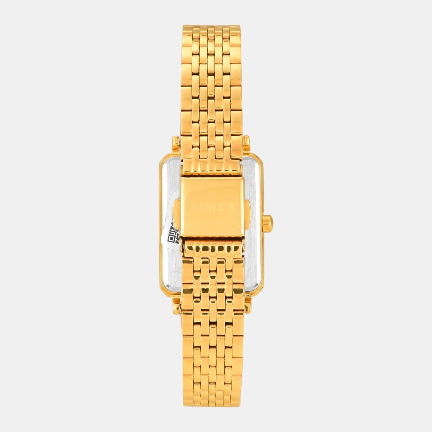 Fashion Women Quartz Green Dial Analog Stainless Steel Watch TWEL20802