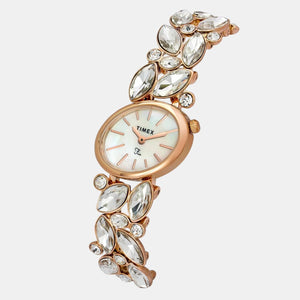 Fria Women Quartz Mother Of Pearl Dial Analog Brass Watch TWEL20902