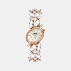 Fria Women Quartz Mother Of Pearl Dial Analog Brass Watch TWEL20902