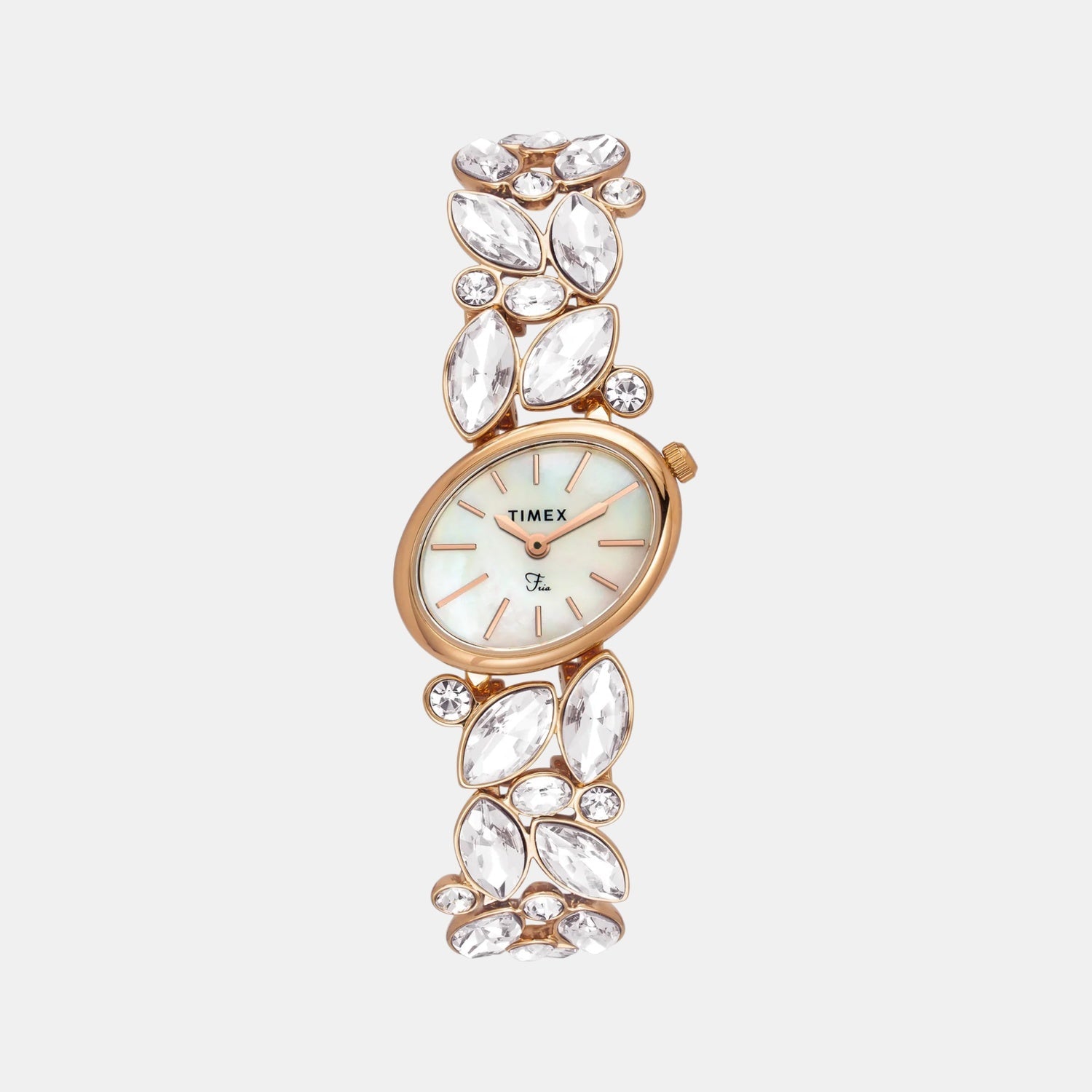 Fria Women Quartz Mother Of Pearl Dial Analog Brass Watch TWEL20902