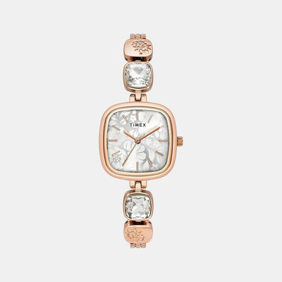 Fria Women Quartz Silver Dial Analog Stainless Steel Watch TWEL21001