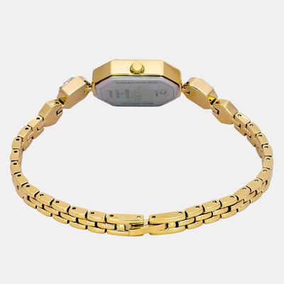 Fria Women Quartz Mother Of Pearl Dial Analog Brass Watch TWEL21100