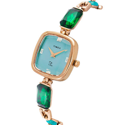 Timex Fria Blue Square Dial Analog Women's Watch 26.5mm TWEL21201