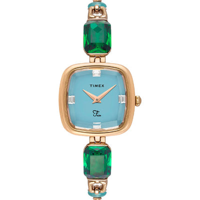 Timex Fria Blue Square Dial Analog Women's Watch 26.5mm TWEL21201