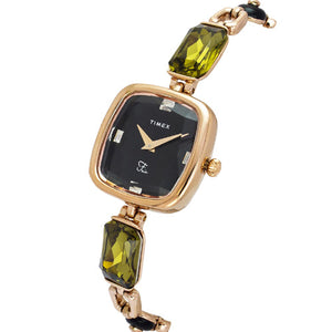 Timex Fria Black Square Dial Analog Women's Watch 26.5mm TWEL21202