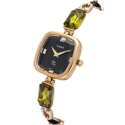Timex Fria Black Square Dial Analog Women's Watch 26.5mm TWEL21202