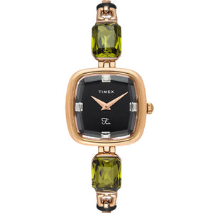 Timex Fria Black Square Dial Analog Women's Watch 26.5mm TWEL21202