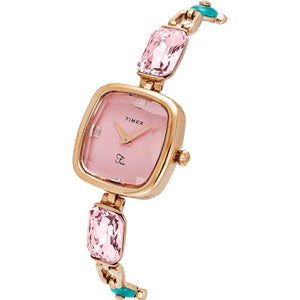 Timex Fria Pink Square Dial Analog Women's Watch 26.5mm TWEL21203