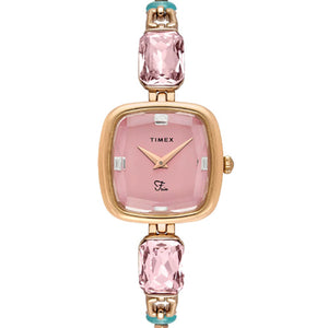 Timex Fria Pink Square Dial Analog Women's Watch 26.5mm TWEL21203
