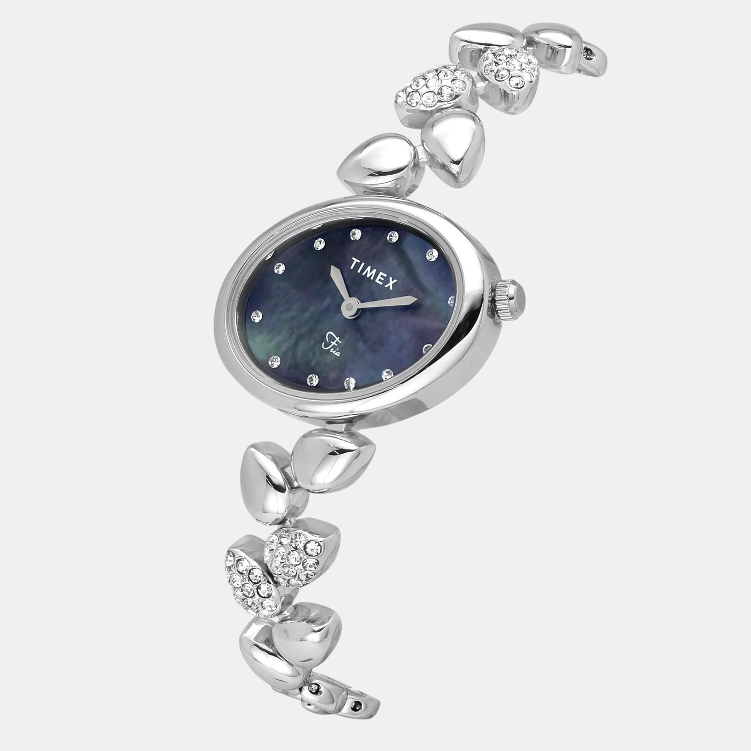 Fria Women Quartz Mother Of Pearl Dial Analog Brass Watch TWEL21300
