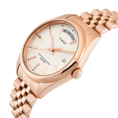 Timex Trend White Round Dial Analog Women's Watch 36mm TWEL21401