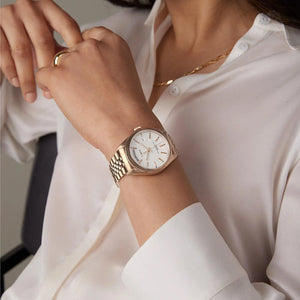 Timex Trend White Round Dial Analog Women's Watch 36mm TWEL21401