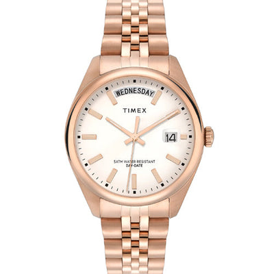 Timex Trend White Round Dial Analog Women's Watch 36mm TWEL21401
