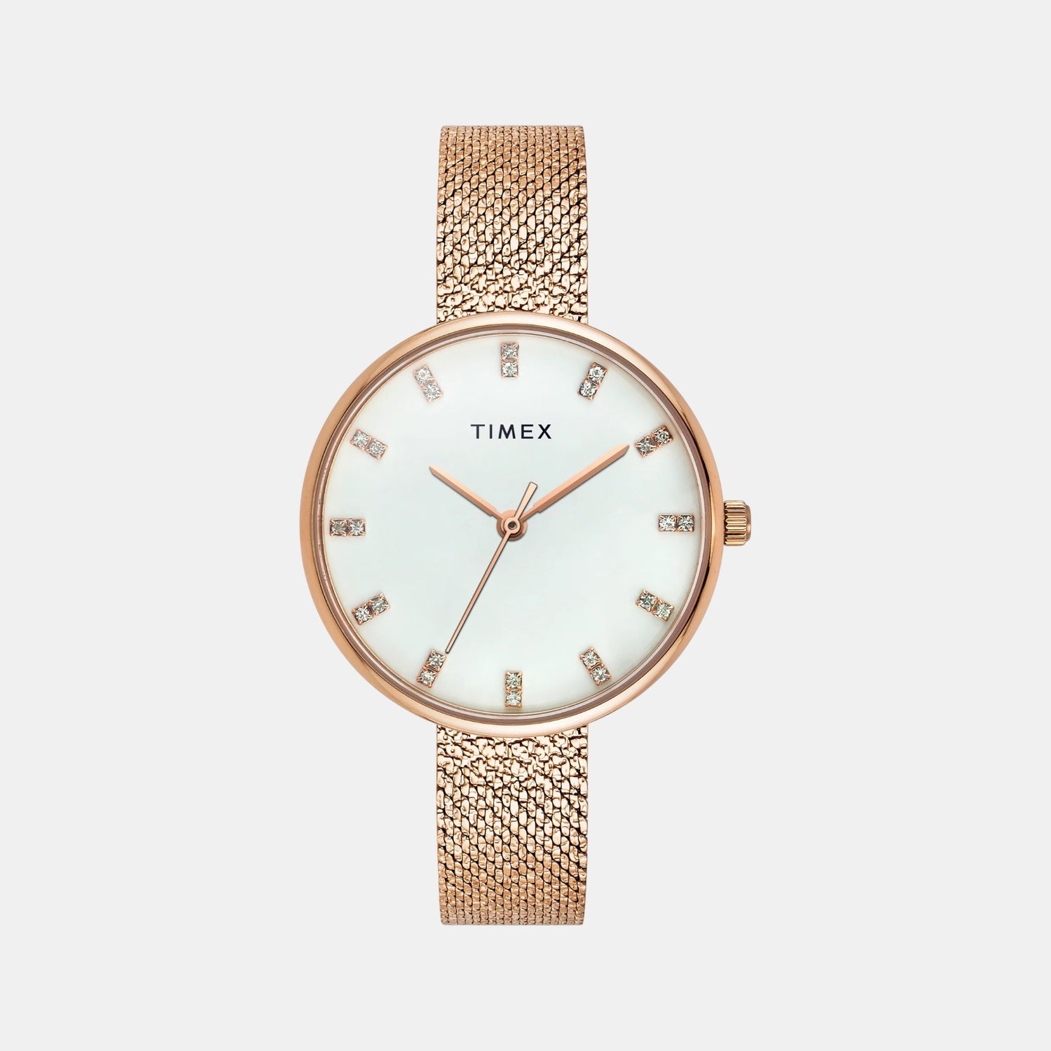 Fashion Women Quartz White Dial Analog Stainless Steel Watch TWEL21502