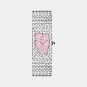 Fria Women Quartz Pink Dial Analog Stainless Steel Watch TWEL77700