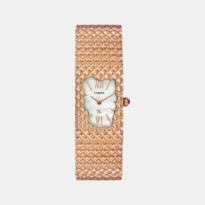 Fria Women Quartz Mother Of Pearl Dial Analog Stainless Steel Watch TWEL77702