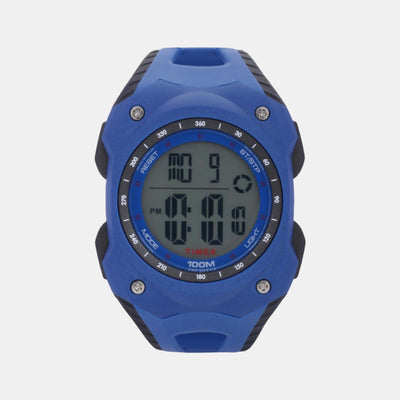 Fashion Men Quartz Black Dial Digital Resin Watch TWESK1002T