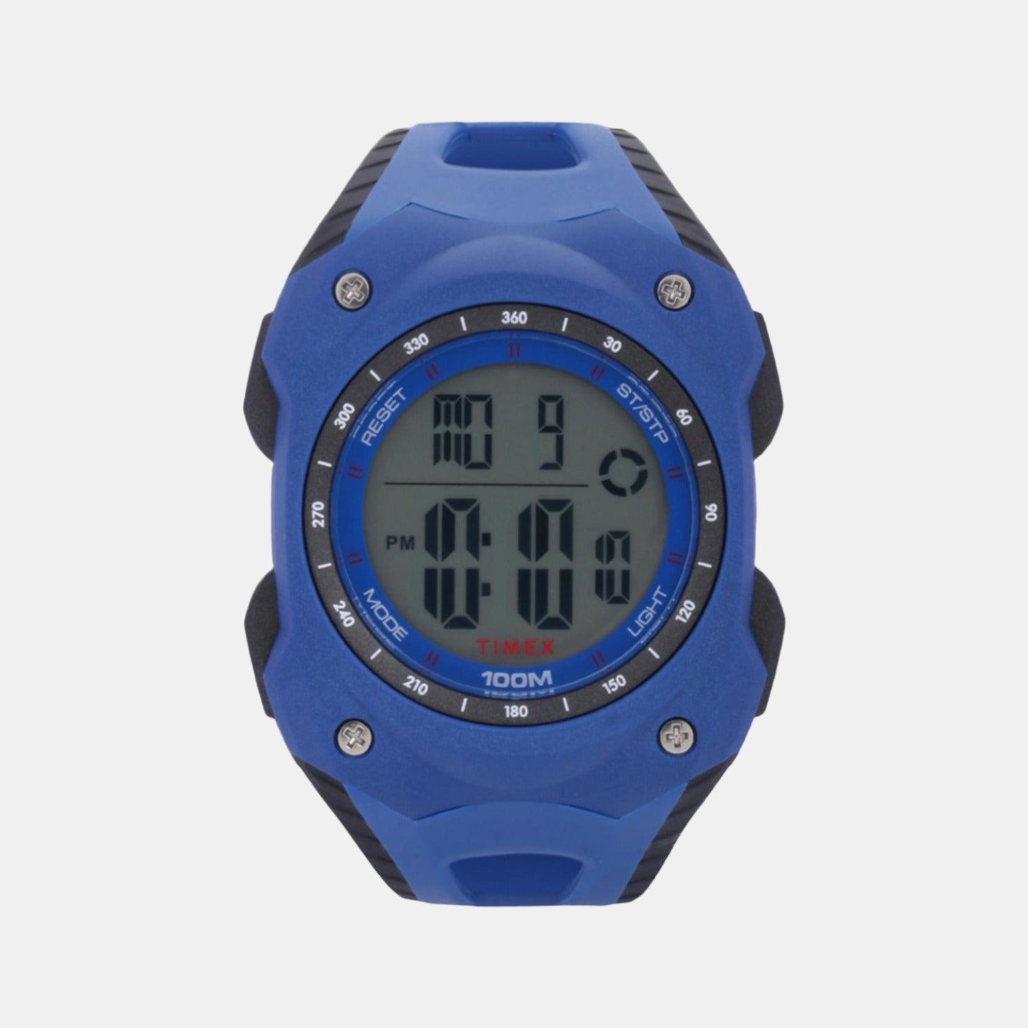 Fashion Men Quartz Black Dial Digital Resin Watch TWESK1002T