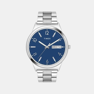 Classics Men Quartz Blue Dial Analog Stainless Steel Watch TWTG10003
