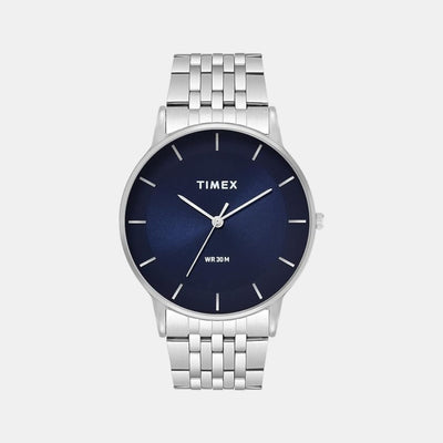 Classics Men Quartz Blue Dial Analog Stainless Steel Watch TWTG12001