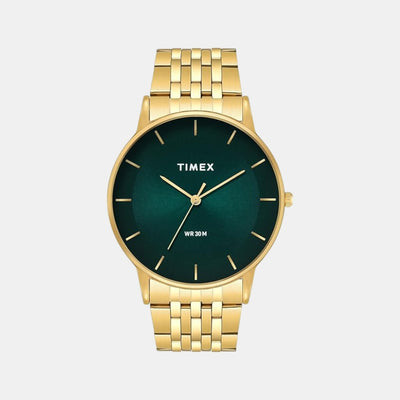 Classics Men Quartz Green Dial Analog Stainless Steel Watch TWTG12004