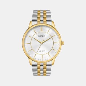 Classics Men Quartz Silver Dial Analog Stainless Steel Watch TWTG12103