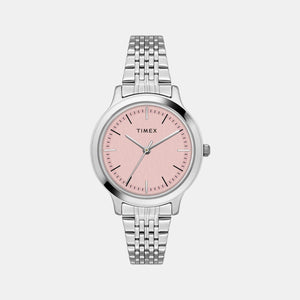 Classics Men Quartz Pink Dial Analog Stainless Steel Watch TWTL10105