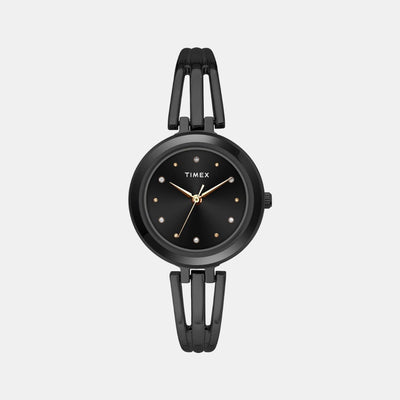 Classics Women Quartz Black Dial Analog Stainless Steel Watch TWTL10300