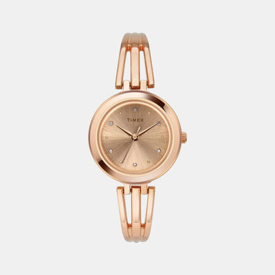 Classics Women Quartz Rose Gold Dial Analog Brass Watch TWTL10305