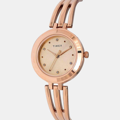 Classics Women Quartz Rose Gold Dial Analog Brass Watch TWTL10305