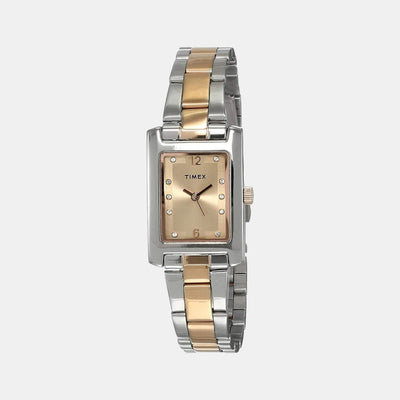 Classics Women Quartz Rose Gold Dial Analog Stainless Steel Watch TWTL10604