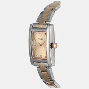 Classics Women Quartz Rose Gold Dial Analog Stainless Steel Watch TWTL10604