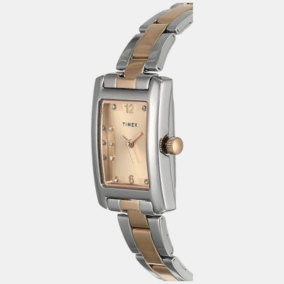 Classics Women Quartz Rose Gold Dial Analog Stainless Steel Watch TWTL10604