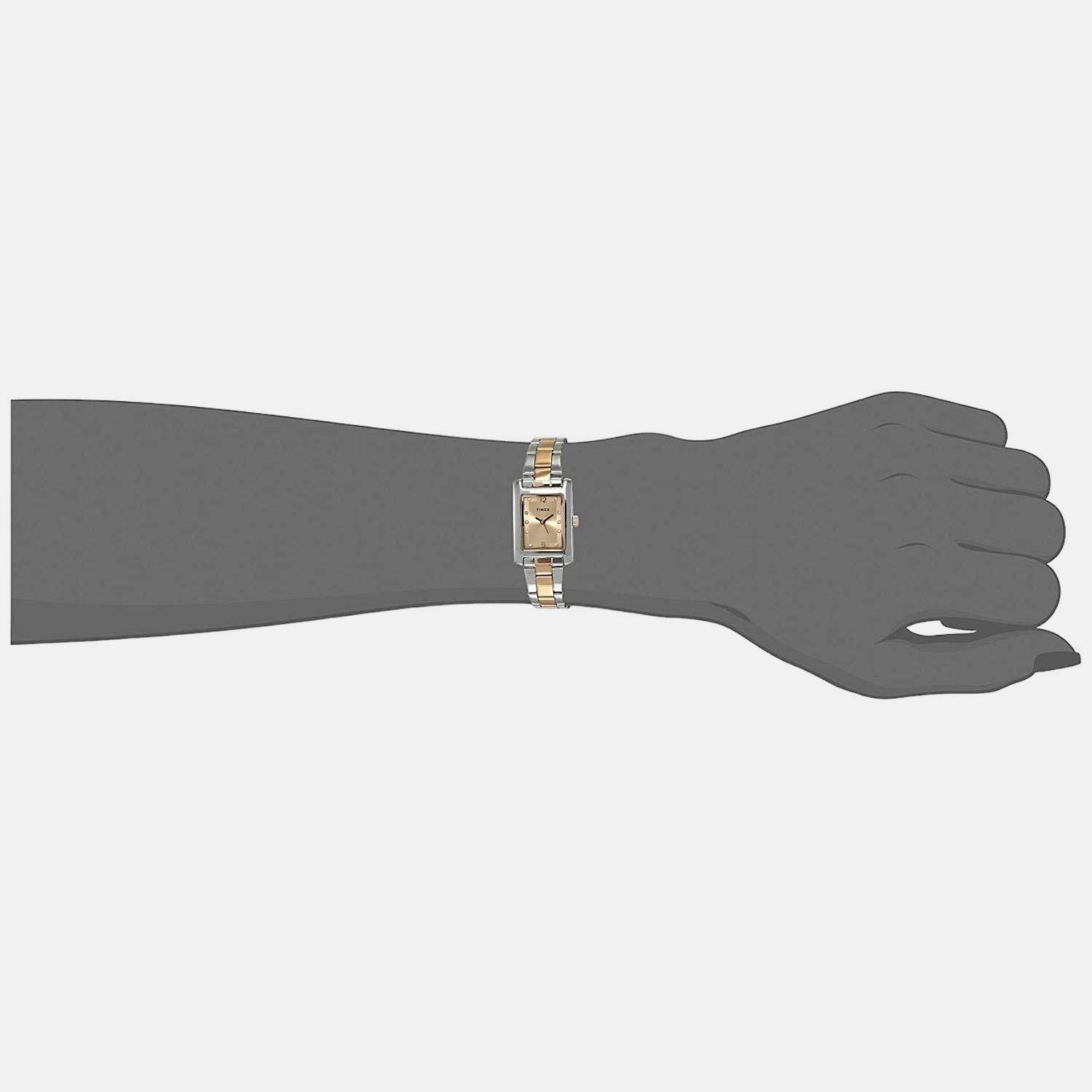 Classics Women Quartz Rose Gold Dial Analog Stainless Steel Watch TWTL10604