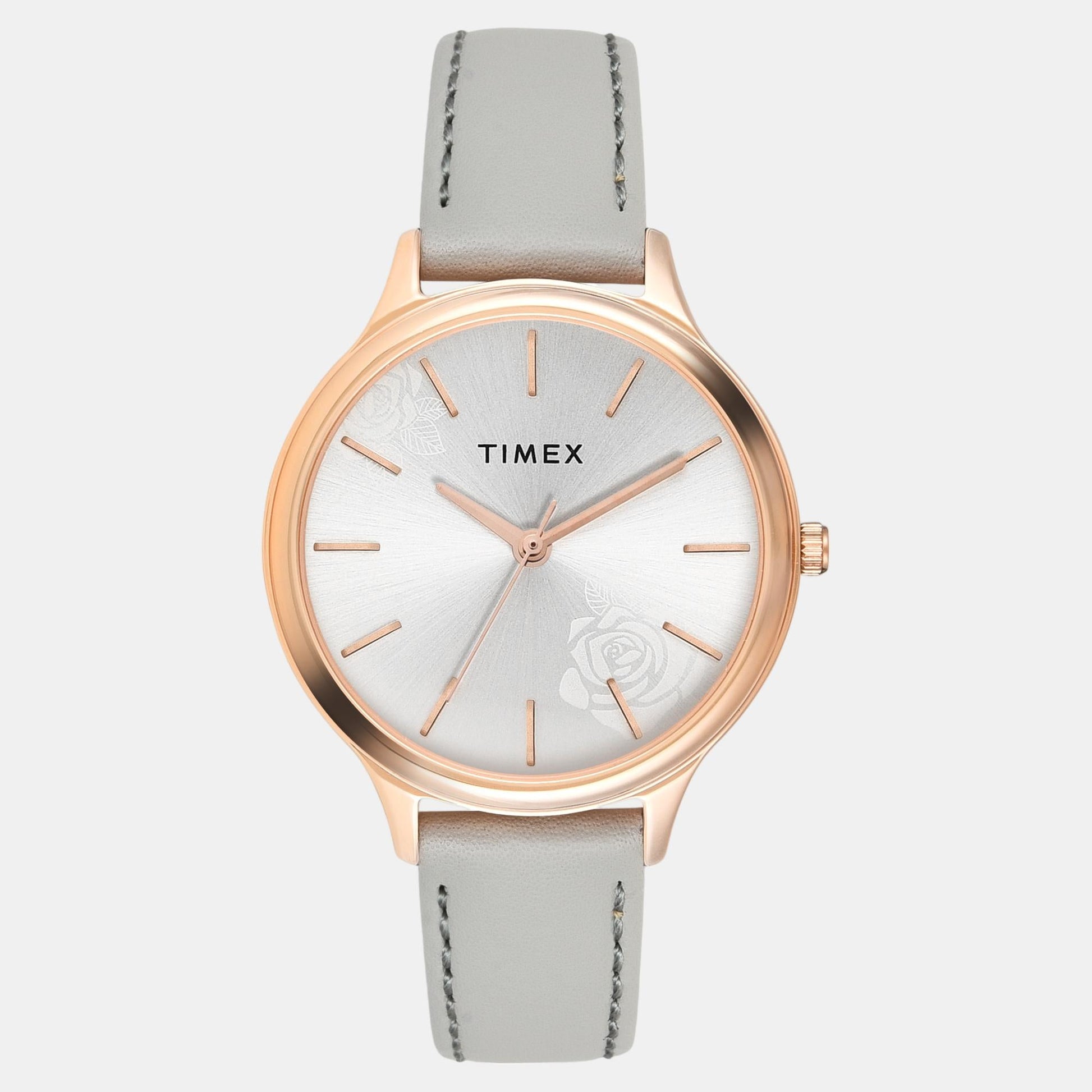 Fashion Women Quartz Silver Dial Analog Leather Watch TWTL12104