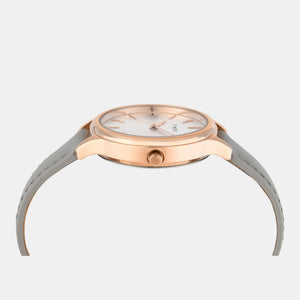Fashion Women Quartz Silver Dial Analog Leather Watch TWTL12104