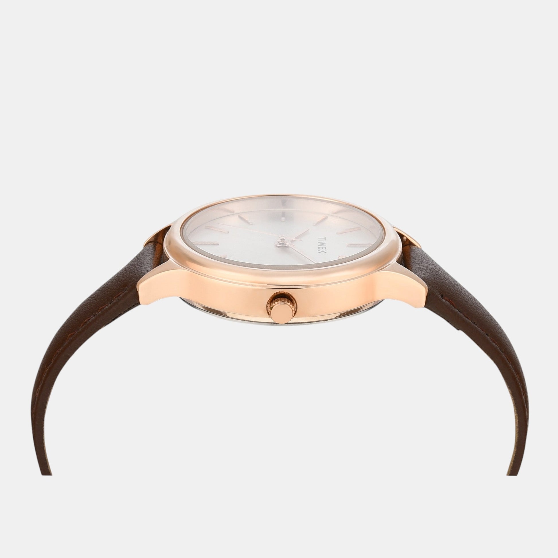 Fashion Women Quartz Silver Dial Analog Leather Watch TWTL12105